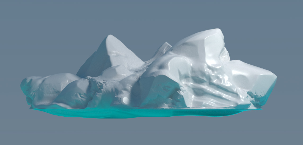 Iceberg 3D rendering