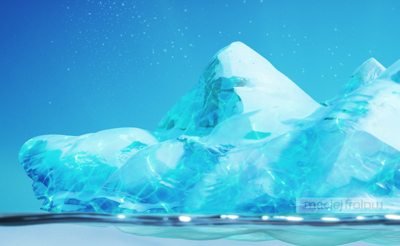 Close-up of iceberg illustration